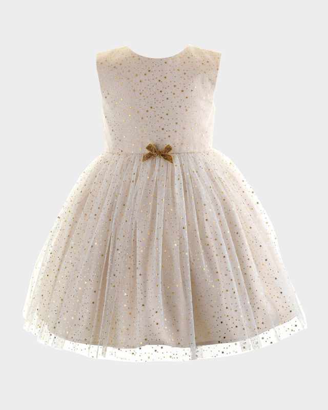 Girl's Sparkle Star Tulle Dress, Size 2-12